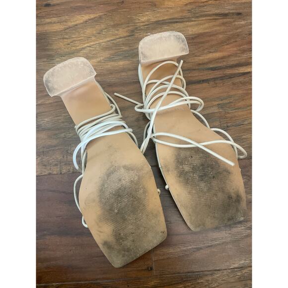 PRINCESS POLLY Calile Ankle Wrap Square Toe Sandal - Picture 6 of 8